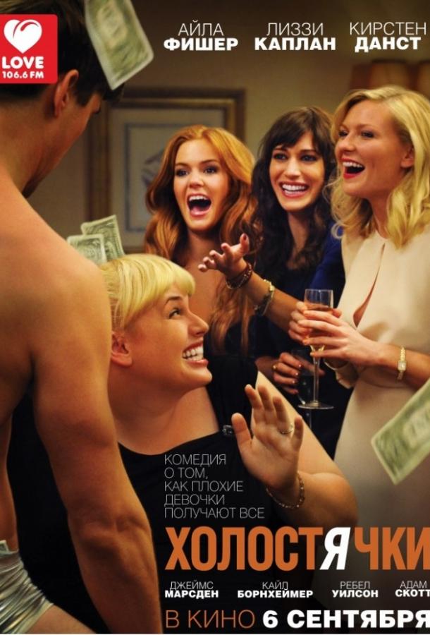 Фильм Холостячки 2012 смотреть онлайн: Лиззи Каплан, Айла Фишер и Ребел Уилсон